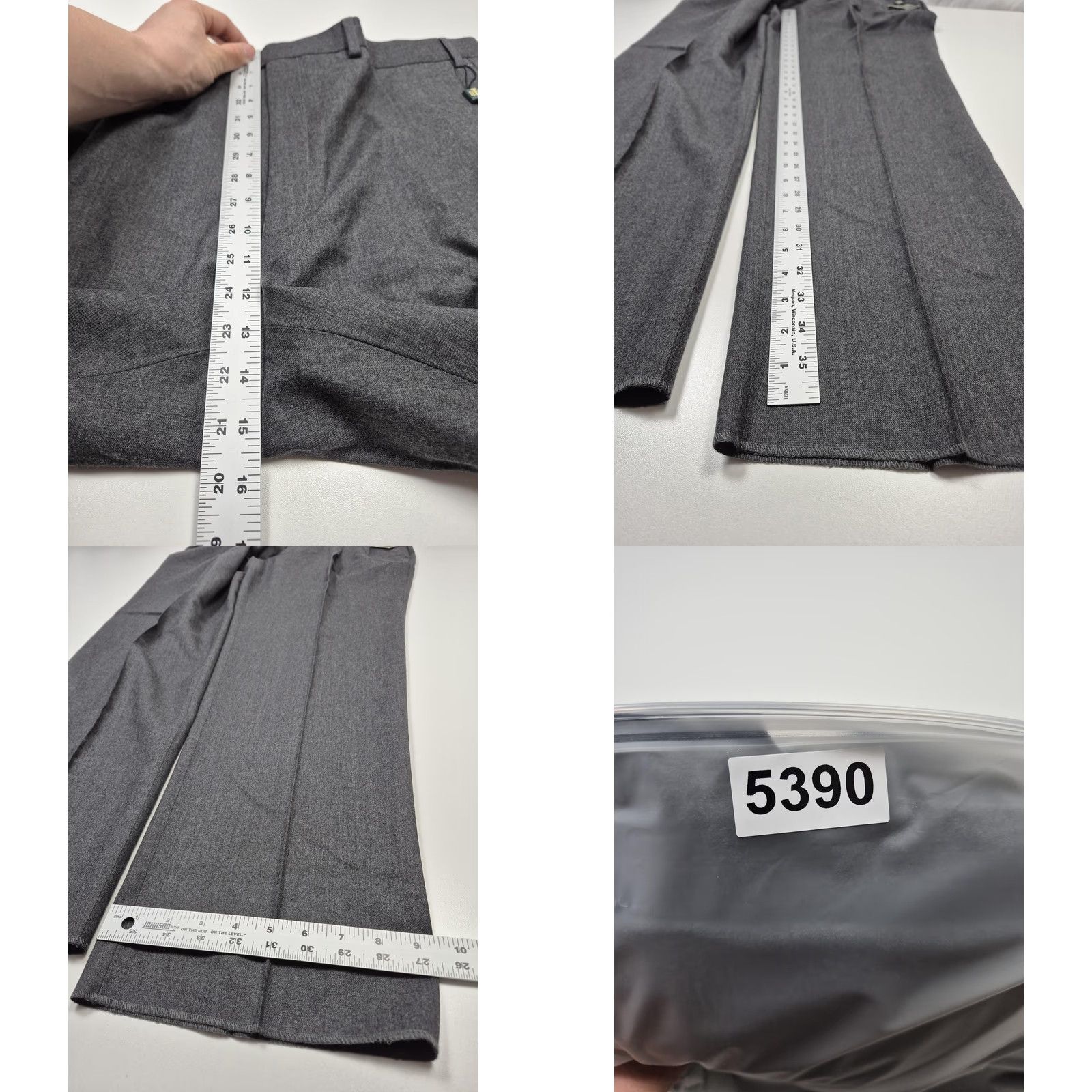 Ralph Lauren VTG Lauren Ralph Lauren Dress Pants Men 44x36 Gray Wool Flat Front Unhemmed Adjustable Hem Slant Pockets Dress Trousers Formal Office Winter Size US 44 / EU 60 - 8 Thumbnail