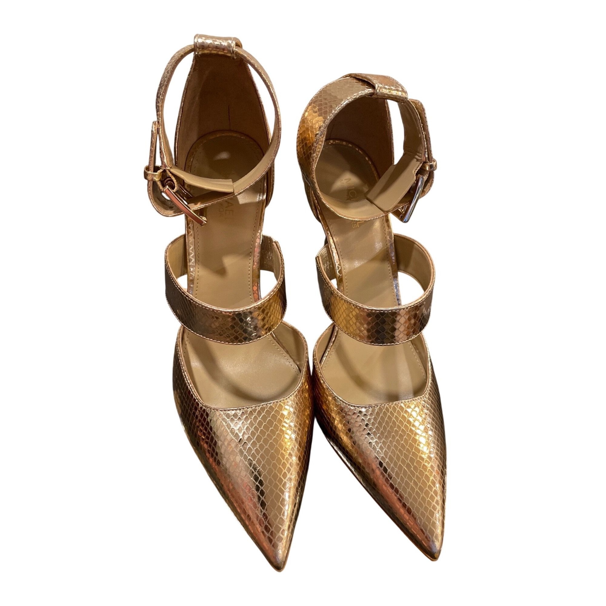 Michael Kors Michael Kors wms authentic gold croc design 4" stilleto heel Size US 8 / IT 38 - 10 Thumbnail