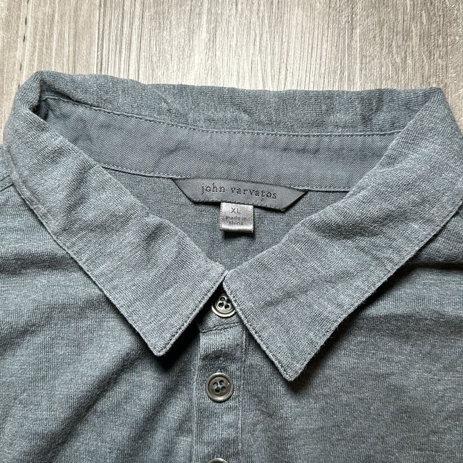 John Varvatos John Varvatos Hampton Silk Blend Jersey Polo - XL Size US XL / EU 56 / 4 - 6 Thumbnail