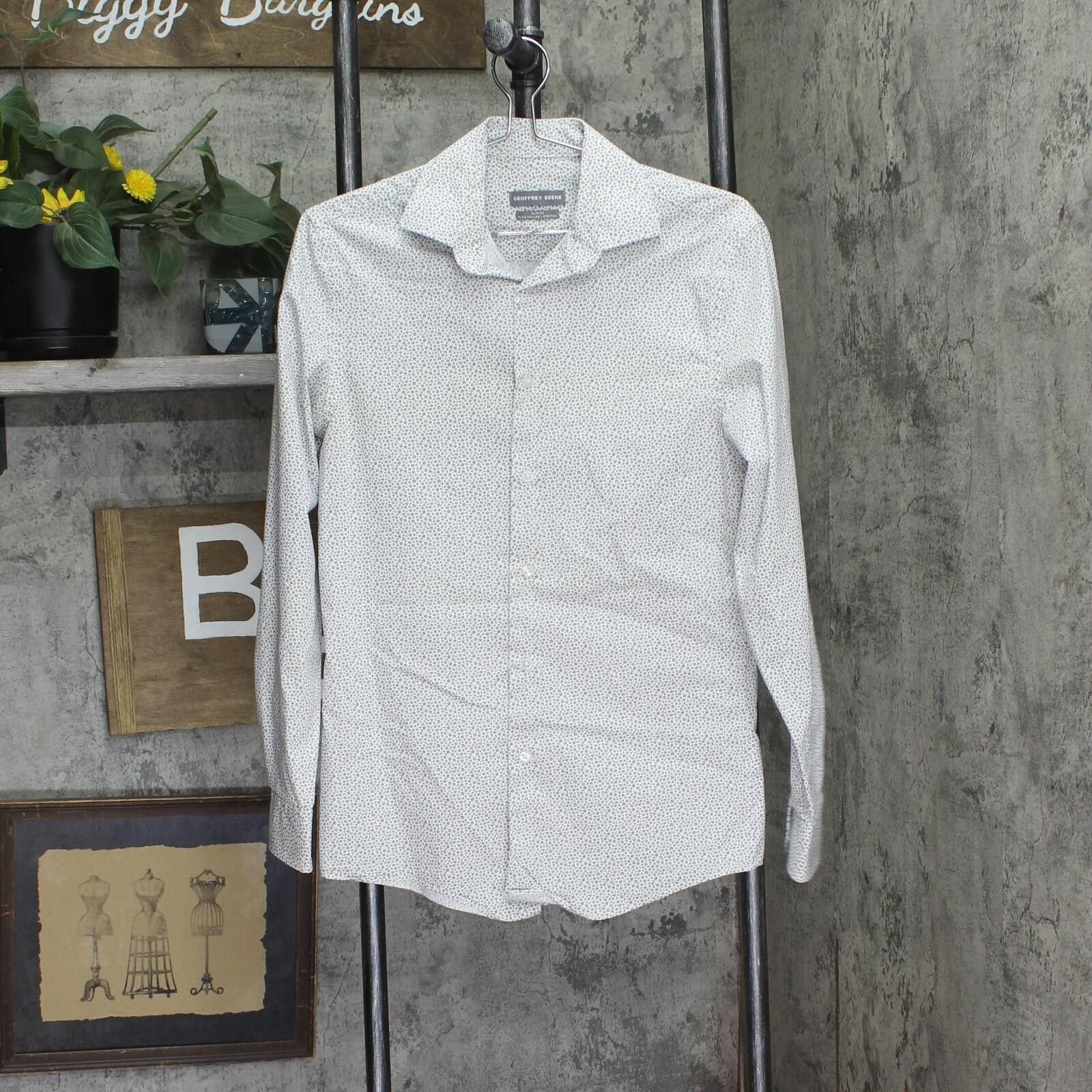 Other Geoffrey Beene Flex Shirt Dark Gray Multi S 14-14 1/2 32/33 Size US S / EU 44-46 / 1 - 1 Thumbnail