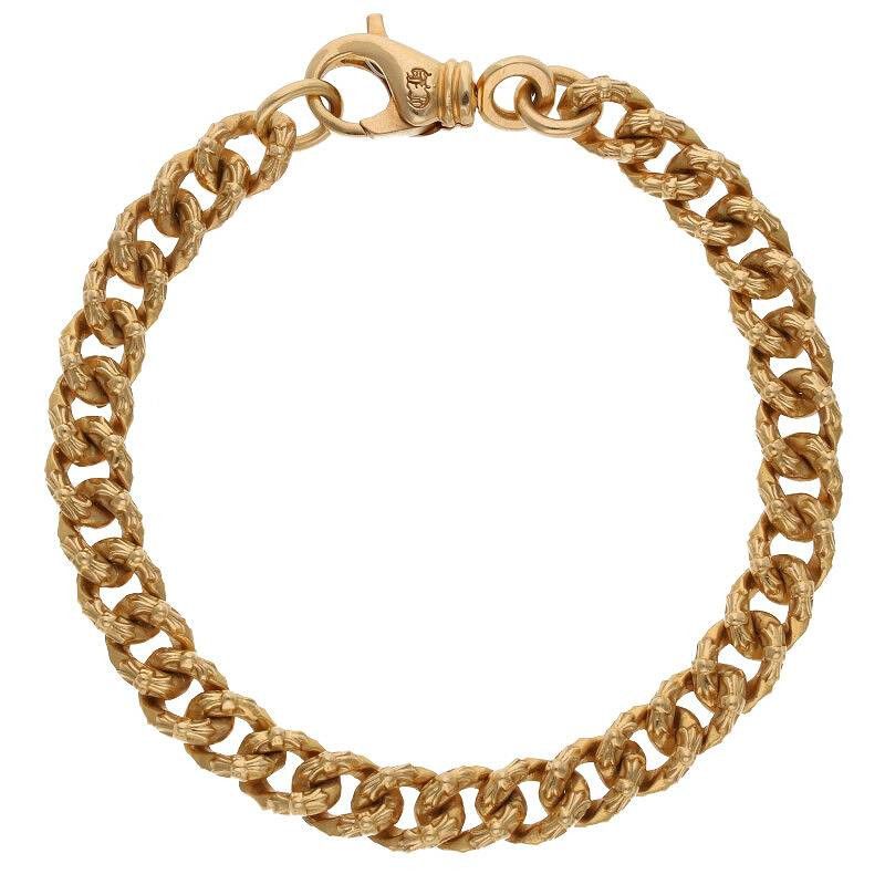 image of Chrome Hearts 22K Fancy Link Bracelet in Gold, Men's