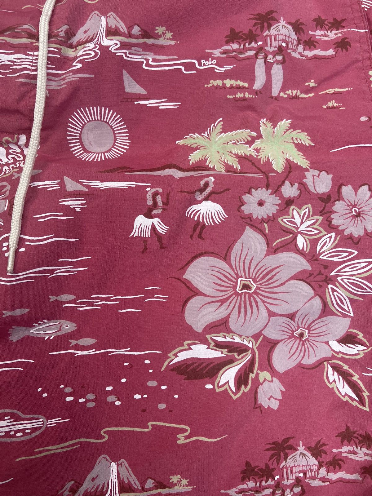 Polo Ralph Lauren × Vintage Vintage Polo Sport Swim Trunks XL 39” Y2K Hawaiian Floral Size US 39 - 3 Thumbnail