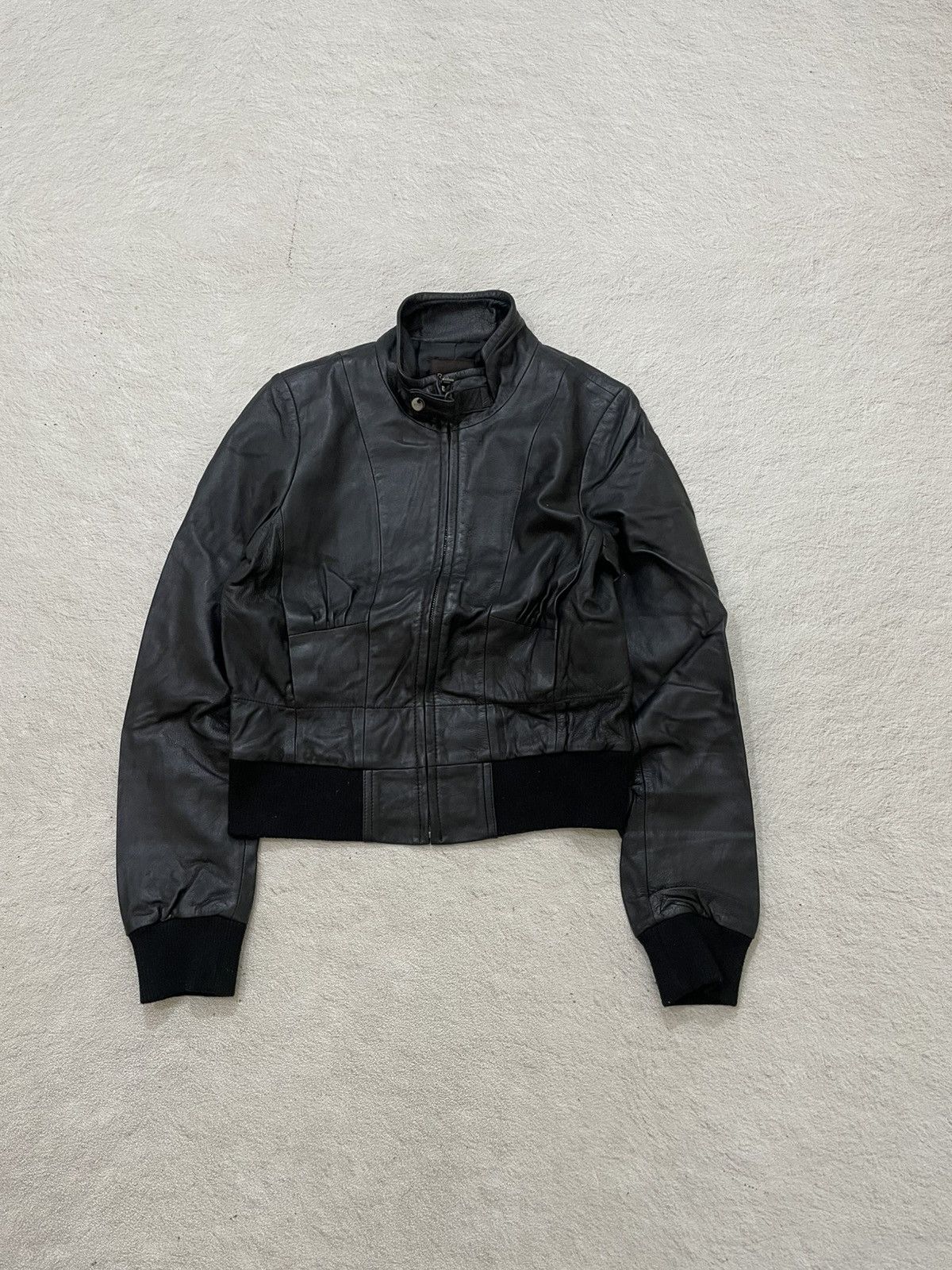 If Six Was Nine 2000s Japan Leather Boxy Jacket Ribbed Moto ifsix LGB Italy Size US XS / EU 42 / 0 - 1 Thumbnail