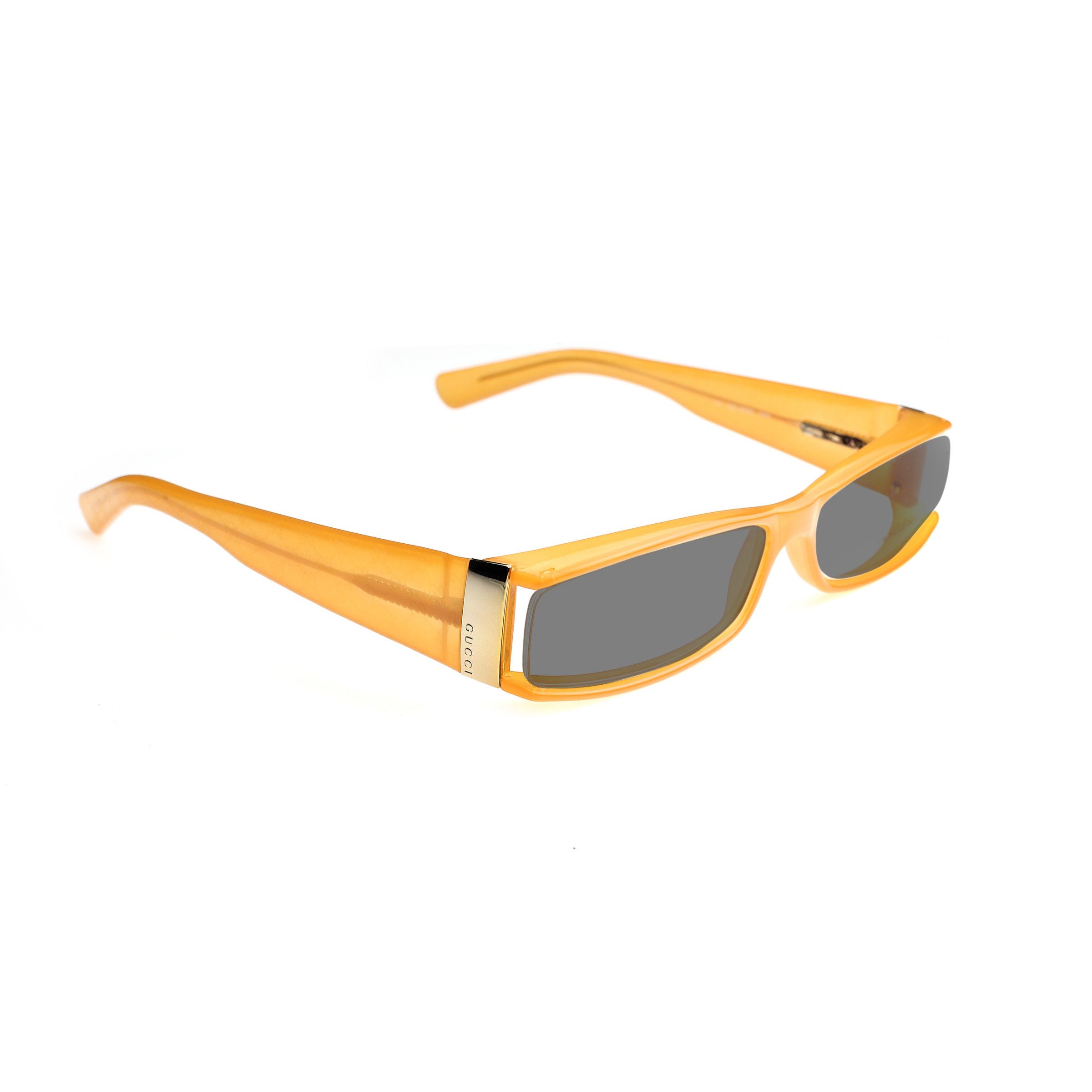 Gucci Gucci '00s Orange Monogram Rectangular Sunglasses Black Size ONE SIZE - 2 Thumbnail