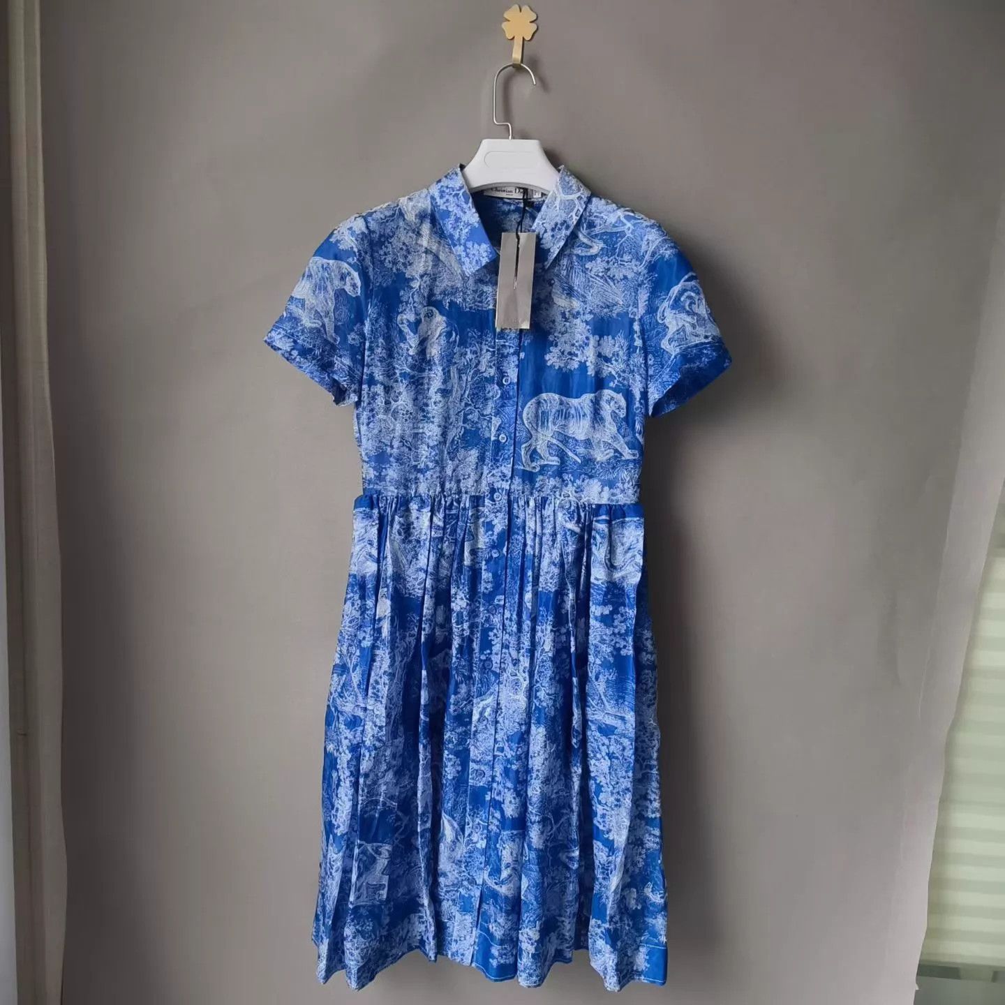 Dior Dior Zoo Animal Print Mid-Length Short Sleeve Shirt Dress Size S / US 4 / IT 40 - 1 Thumbnail