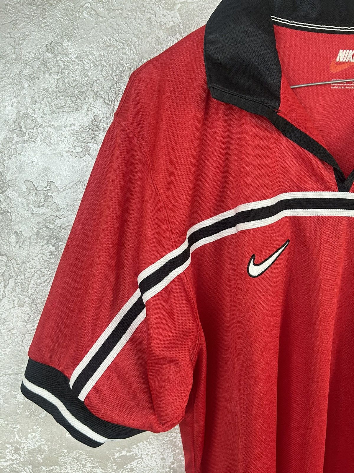 Nike Vintage Nike Jersey Striped Polo Y2K Stretch Performance Size US M / EU 48-50 / 2 - 3 Thumbnail