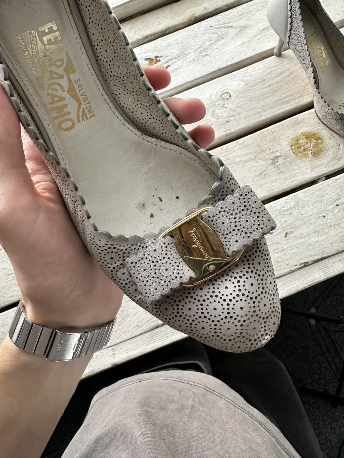 Salvatore Ferragamo RARE❗️Salvatore Ferragamo Women Shoes flats heels Size US 8 / IT 38 - 6 Thumbnail