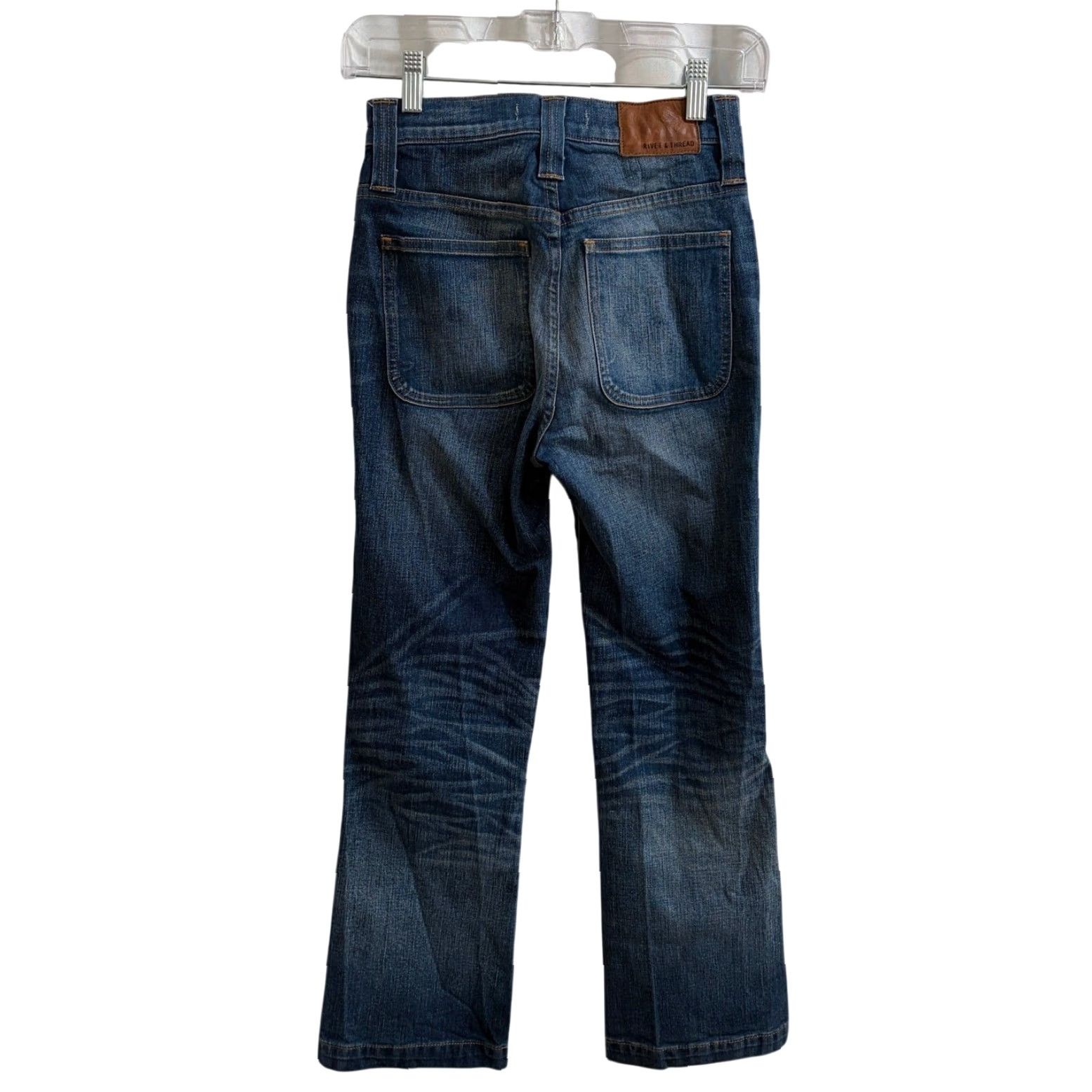 Madewell Rivet & Thread Madewell Crop Jean Womens 24 Blue High Rise Wide Leg Zip Fly USA Jur... Size 42" / US 20 - 2 Thumbnail