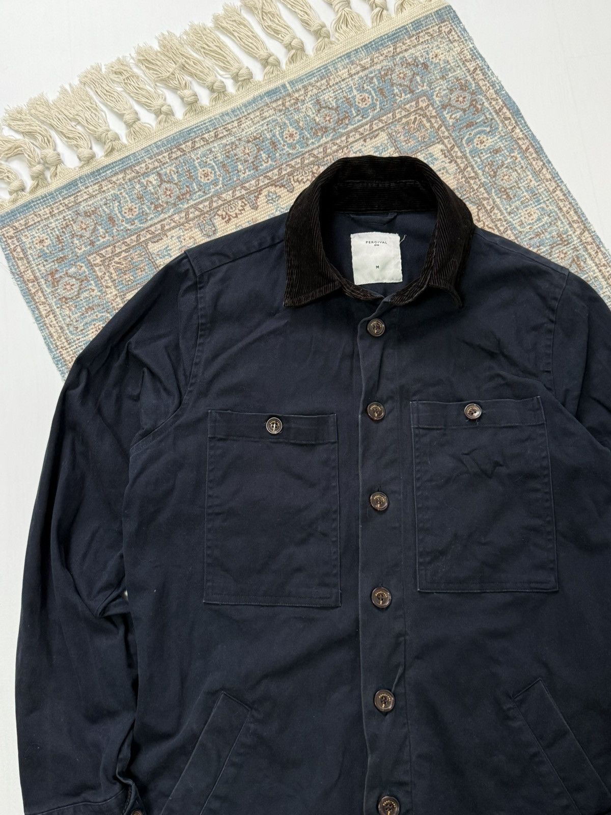 Percival Percival Work Multipocket Navy Cotton Jacket Size US M / EU 48-50 / 2 - 12 Thumbnail