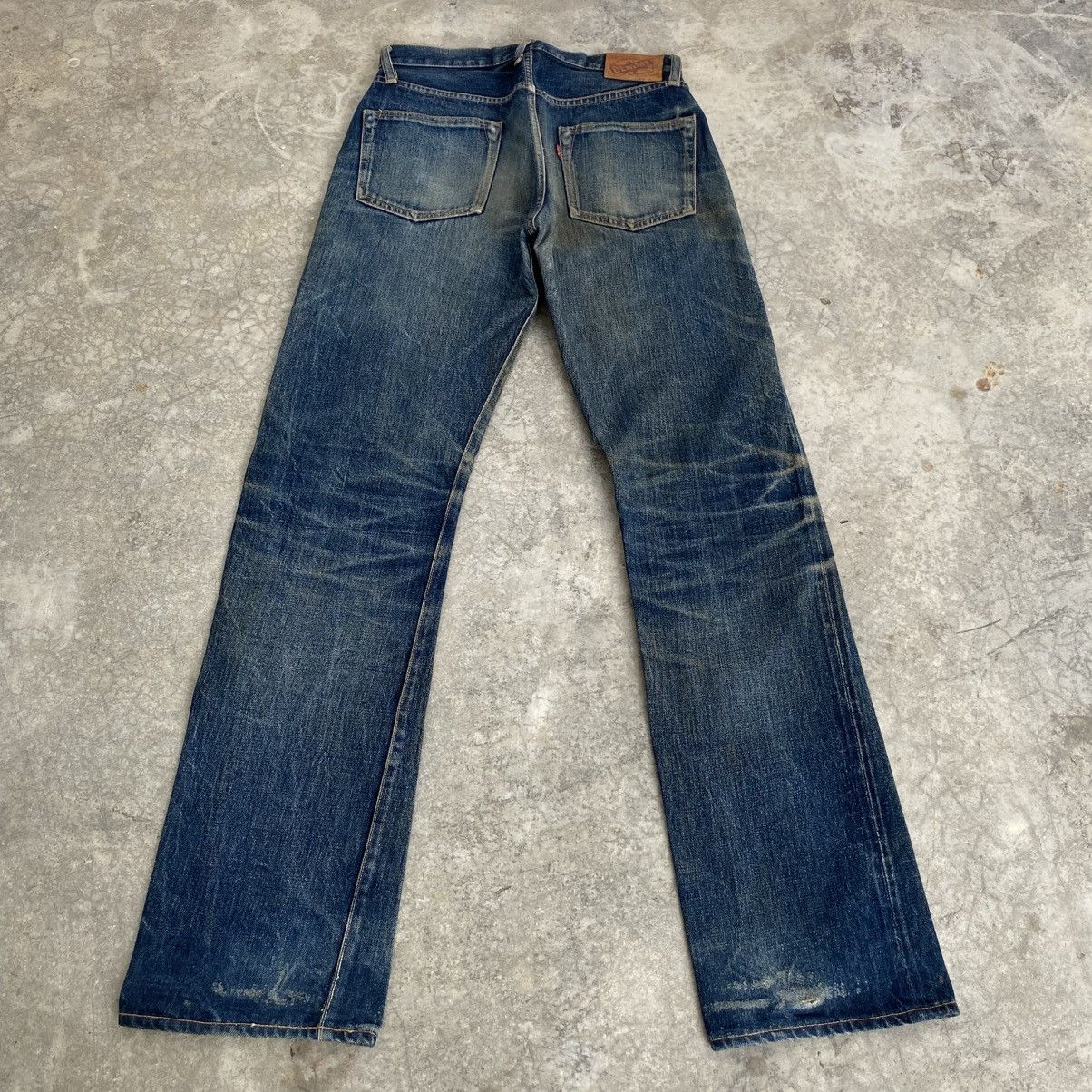 Denime Vintage 90’s Denime Faded Blue Distressed Selvedge Jeans Size US 30 / EU 46 - 8 Thumbnail