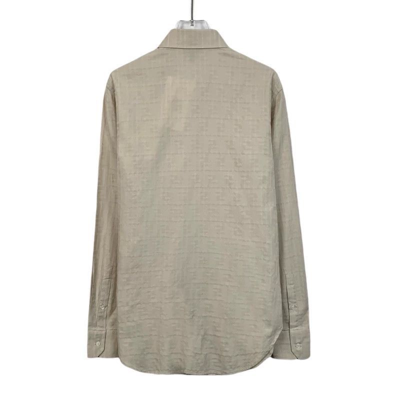 Fendi Fendi Khaki Patterned Cotton Shirt Size US M / EU 48-50 / 2 - 2 Thumbnail