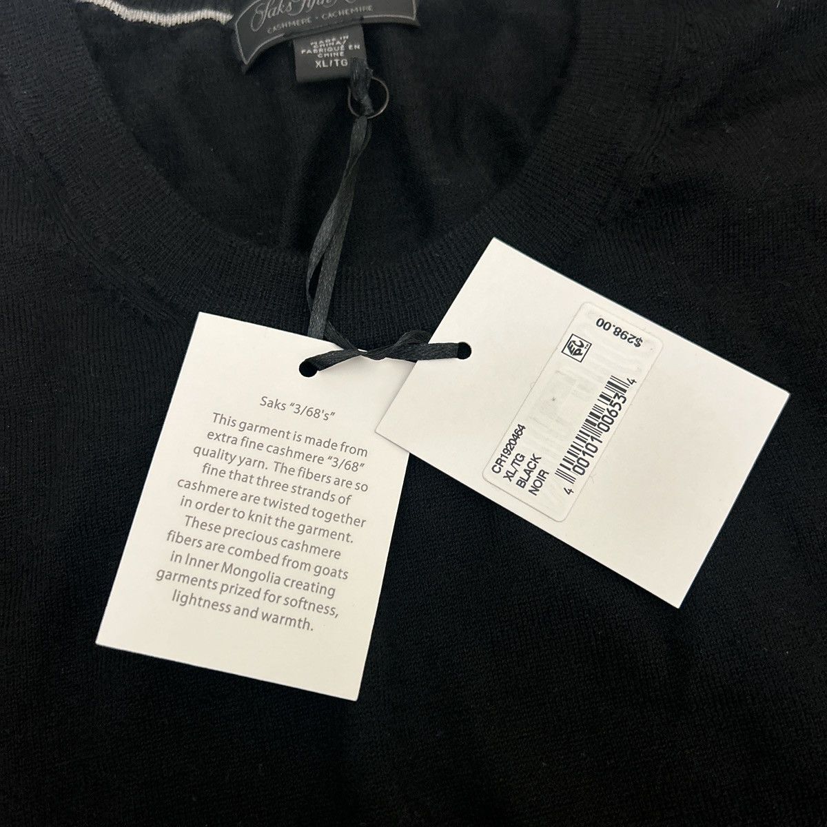 Saks Fifth Avenue Mens Saks Fifth Avenue Cashmere Crewneck Sweater black sz XL Size US XL / EU 56 / 4 - 3 Thumbnail