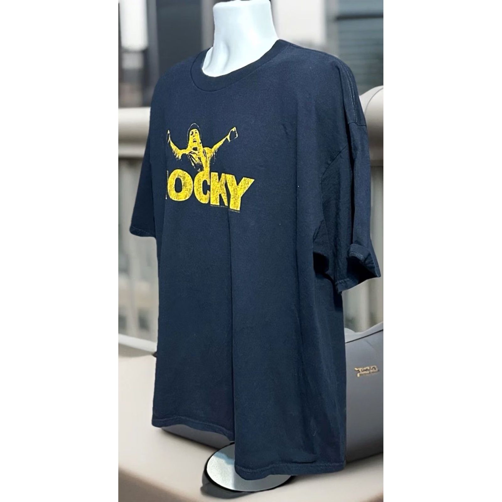 Vintage Rocky Balboa Sylvester Stallone Graphic Shirt Men 2XL Navy Blue T-Shirt Size US XXL / EU 58 / 5 - 6 Thumbnail