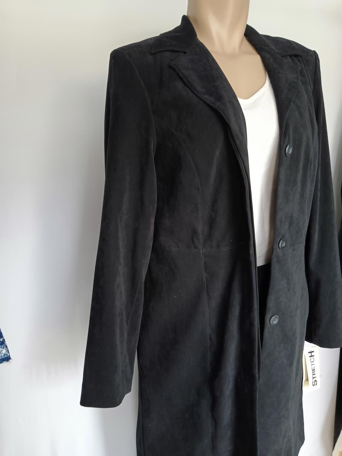 Designer Amanda Smith Petite Black Stretch Blazer Set Size L / US 10 / IT 46 - 3 Thumbnail