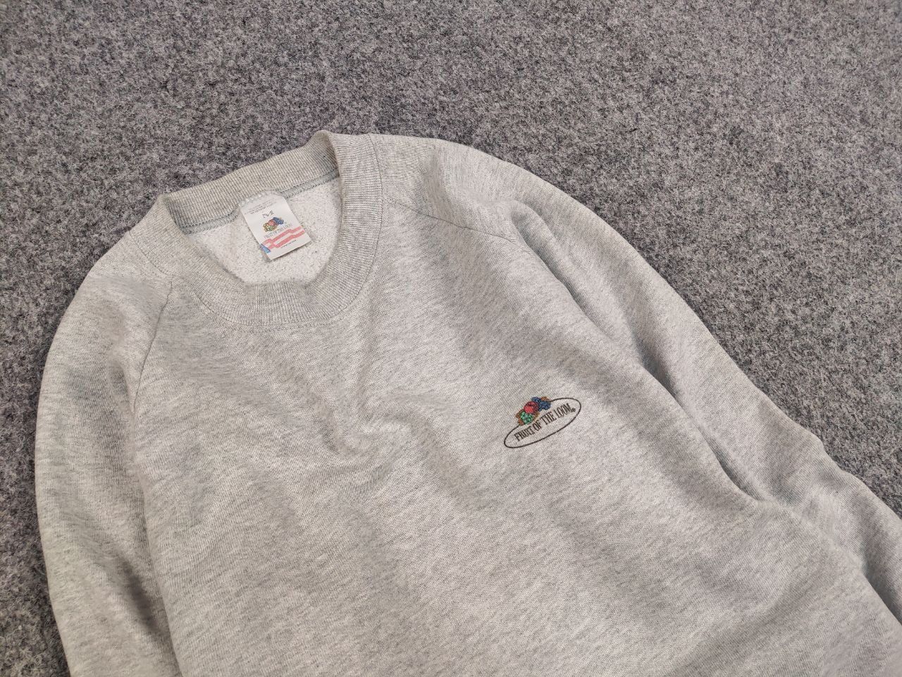 Fruit Of The Loom Vintage 90's Fruit Of The Loom Blank Crew Chek Sweatshirt Size US M / EU 48-50 / 2 - 11 Thumbnail