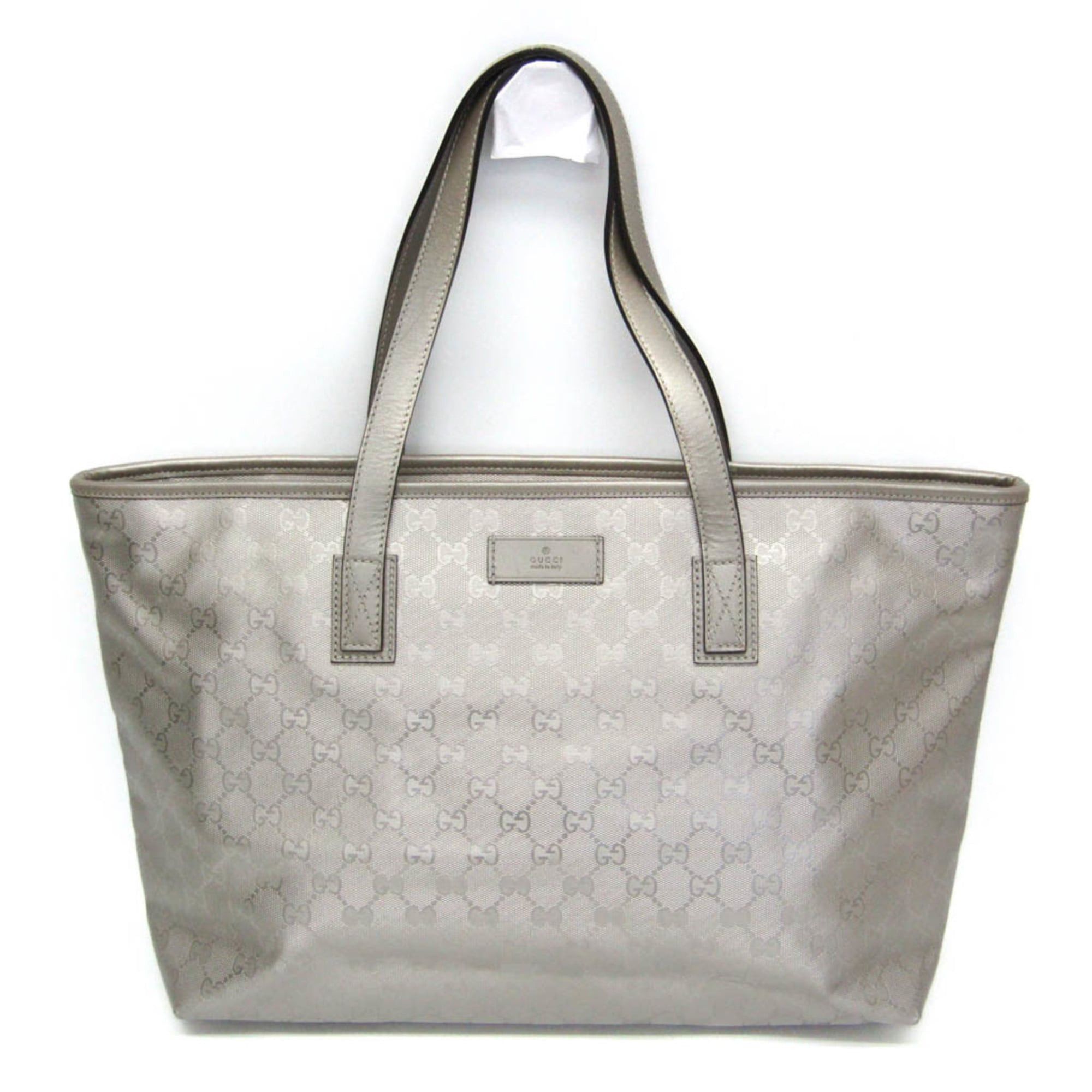 Gucci Gucci GG Imprimé 211137 Women's GG Imprimé,Leather Handbag,Tote Bag Silver Size ONE SIZE - 1 Thumbnail