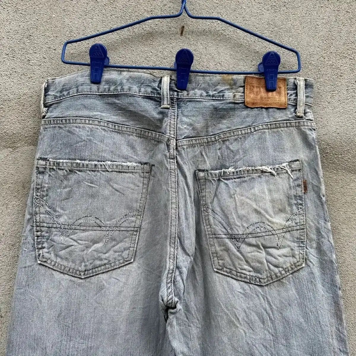 Self Edge RUSTY DIRTY DISTRESSED DENIM REDLINE JEAN FADED SELVEDGE W34 Size US 34 / EU 50 - 12 Thumbnail