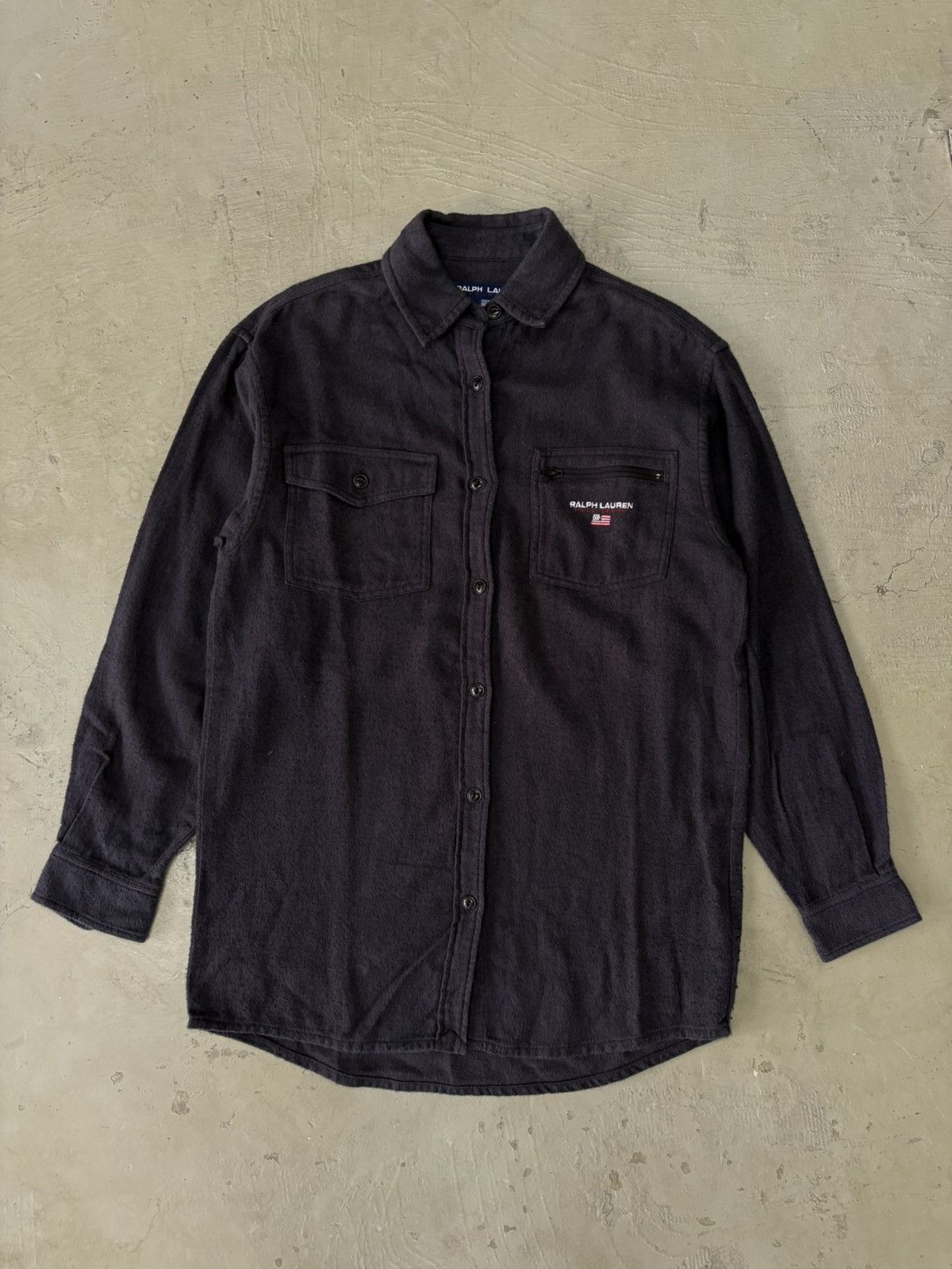 Vintage Polo Sport Ralph Lauren Flannel Black Impact 21