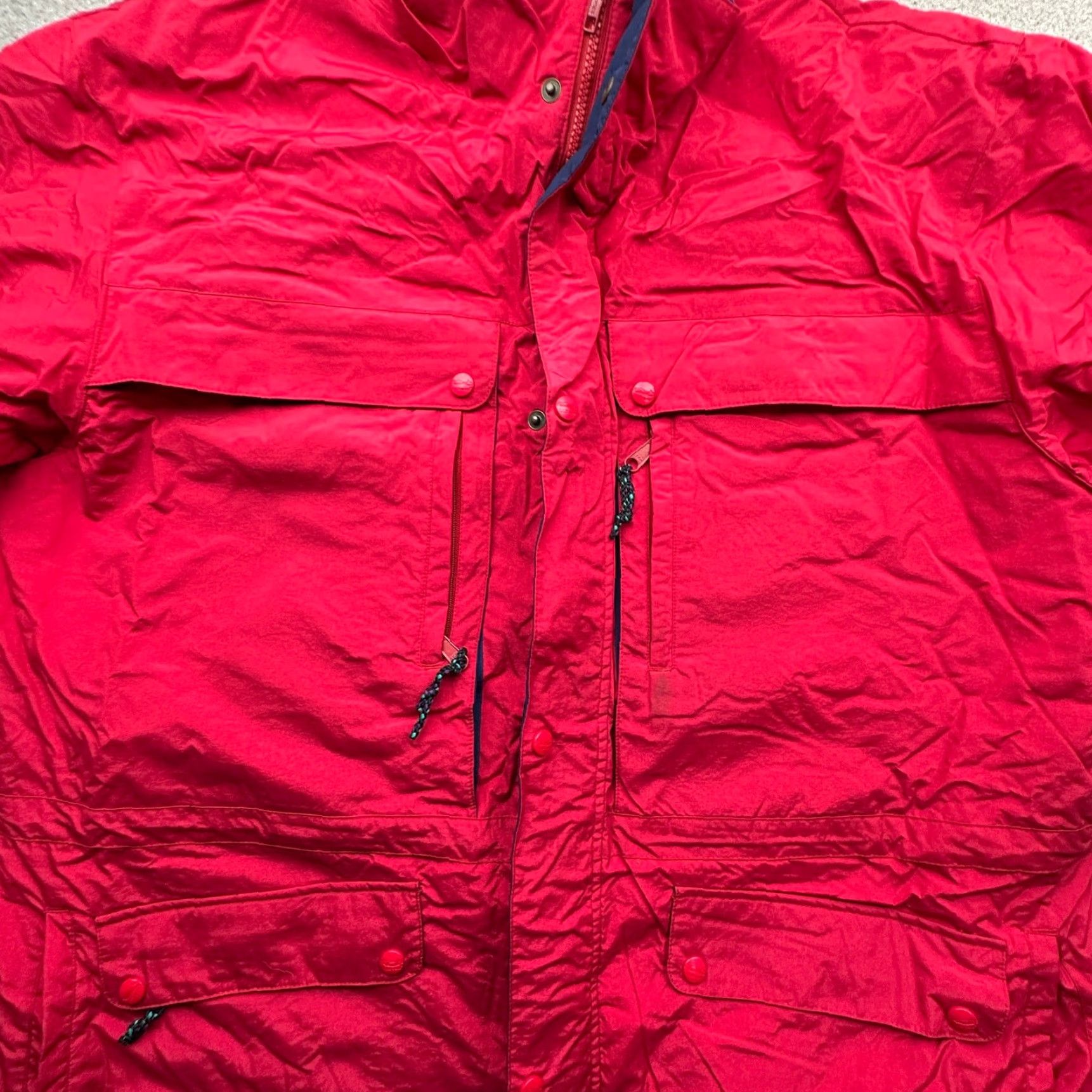 Vintage VINTAGE LL Bean Flannel Plaid Lined Parka Jacket Mens 2XL Red Pockets Red Green Coat, Overcoat, Long, Polyester, Zip, Casual, Travel, 80s 90s Mens Size US XXL / EU 58 / 5 - 6 Thumbnail