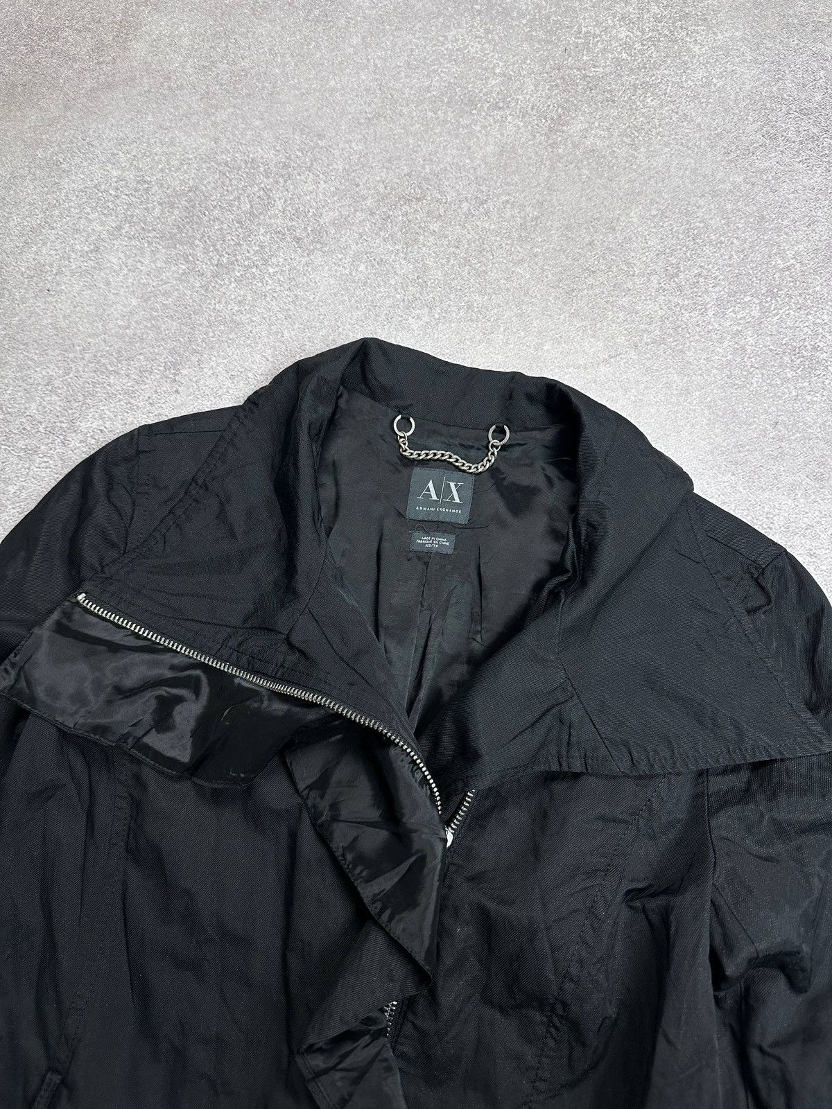 Armani Vintage Armani Exchange Woman's Grunge Trench Jacket XS Size XS / US 0-2 / IT 36-38 - 5 Thumbnail