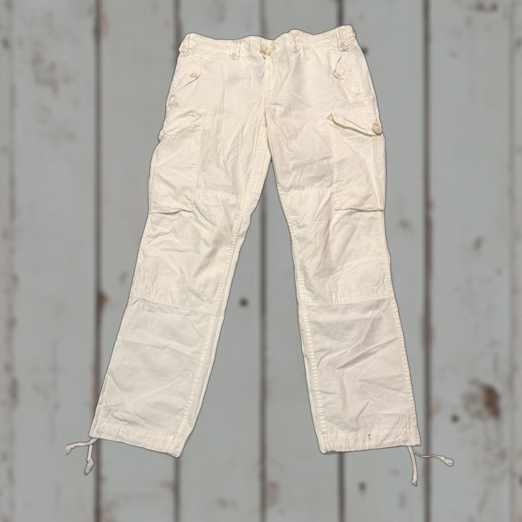 Polo Ralph Lauren VINTAGE Polo Ralph Lauren Men's Pants Cargo Utility Combat GS Trouser White 38x30 Size US M / EU 48-50 / 2 - 1 Thumbnail