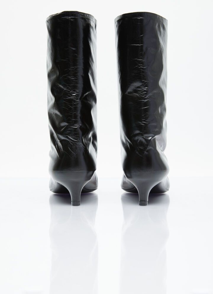 Jil Sander o1loc1c0426 Leather Ankle Boots in Black Size US 6 / IT 36 - 5 Thumbnail