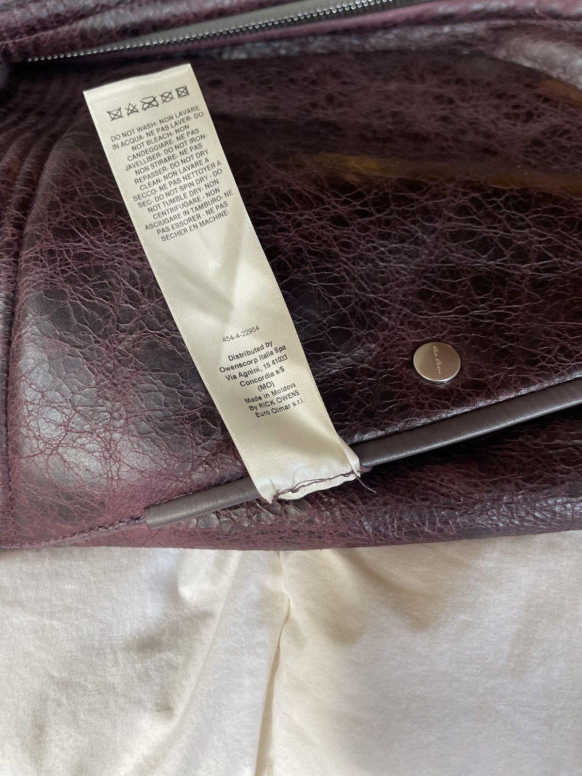Rick Owens FW23 Luxor Reversible Shearling Sealed Jacket Amethyst Size US M / EU 48-50 / 2 - 16 Thumbnail