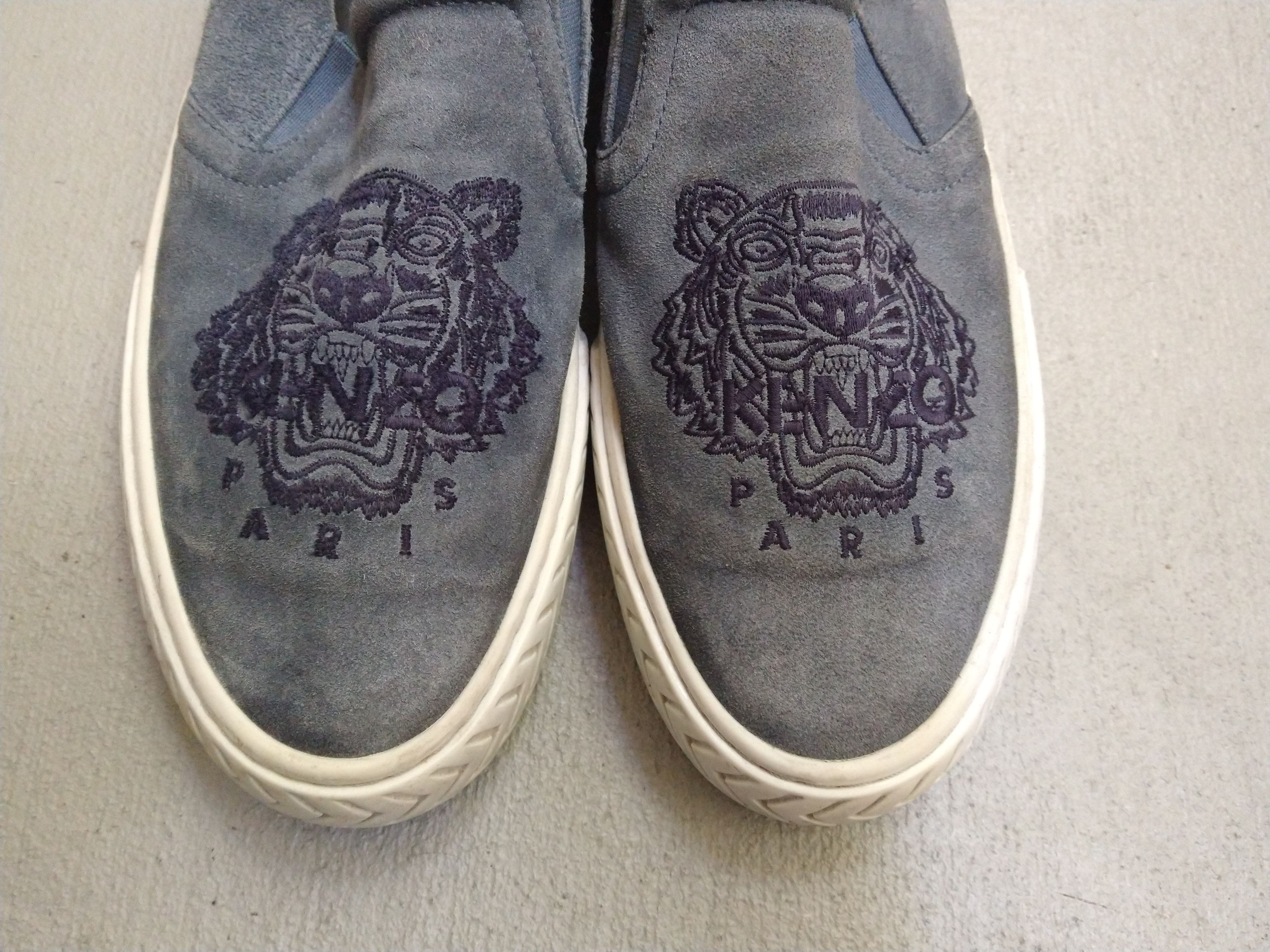 Kenzo Kenzo Sneakers Size 12 45 Blue Suede Tiger Slip Ons Italy Size US 12 / EU 45 - 2 Thumbnail