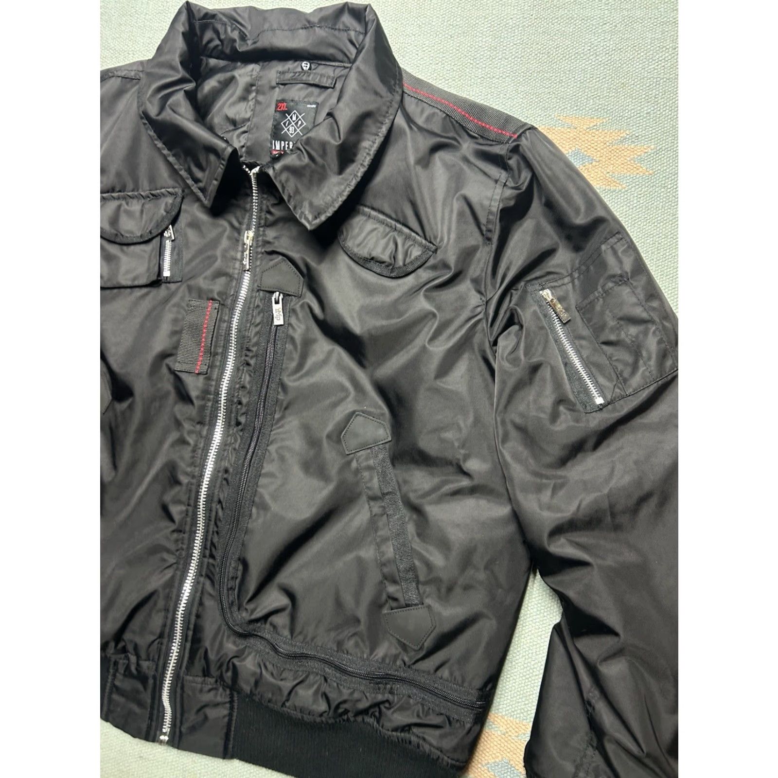 Vintage VINTAGE Imperious Delf bomber MA-1 style black nylon men’s 2XL jacket Size US XXL / EU 58 / 5 - 2 Thumbnail