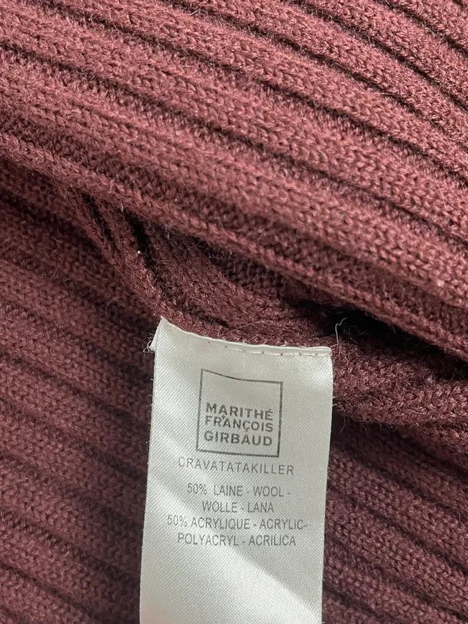 Marithe + Francois Girbaud 2000s Marithé + François Girbaud Brown & Orange Zip-Up Sweater Size US M / EU 48-50 / 2 - 11 Thumbnail