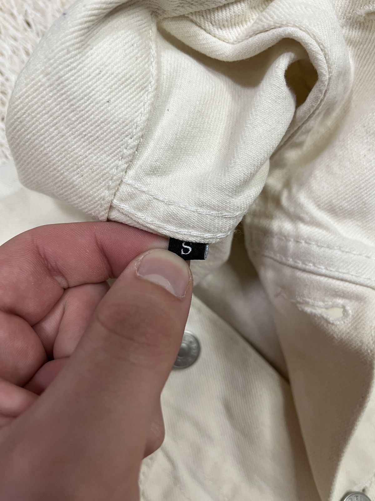 Diesel DIESEL Back Print Cotton White Denim Jacket Mens size small Size US S / EU 44-46 / 1 - 5 Thumbnail