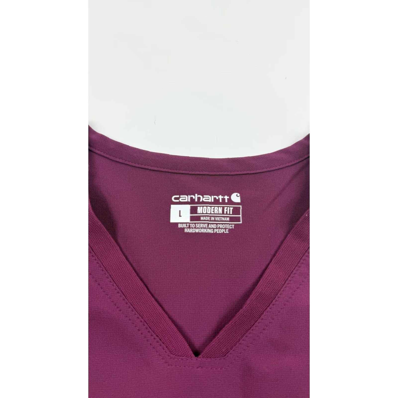 Carhartt VINTAGE Carhartt Scrub Shirt Womens Large Purple Force Modern Fit V-Neck Pocket Nursing Size L / US 10 / IT 46 - 5 Thumbnail