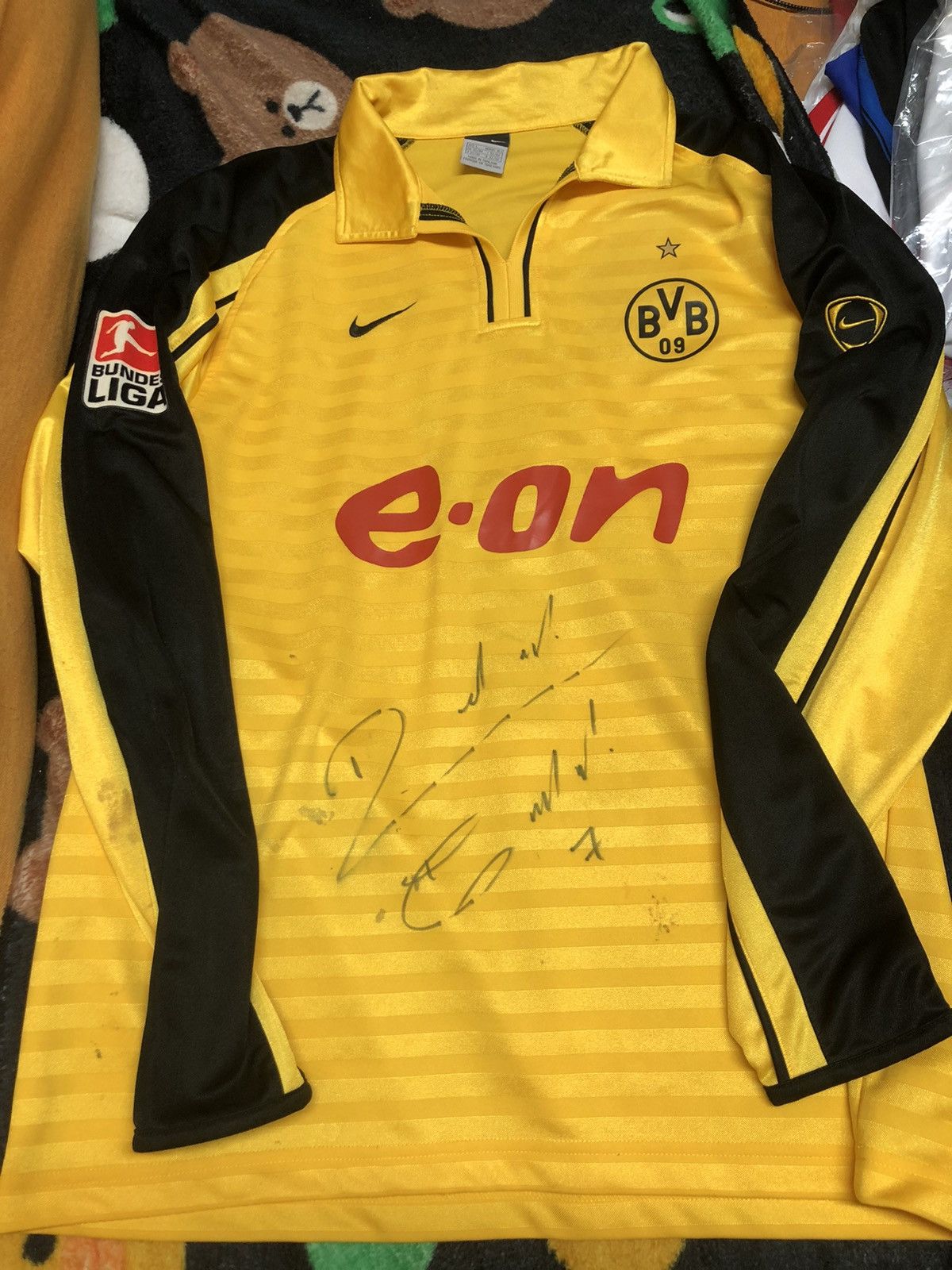 image of Nike x Soccer Jersey Dortmund 05/06 Match Issued/worn Special Shirt 7 Buckley in Yellow (Size Large