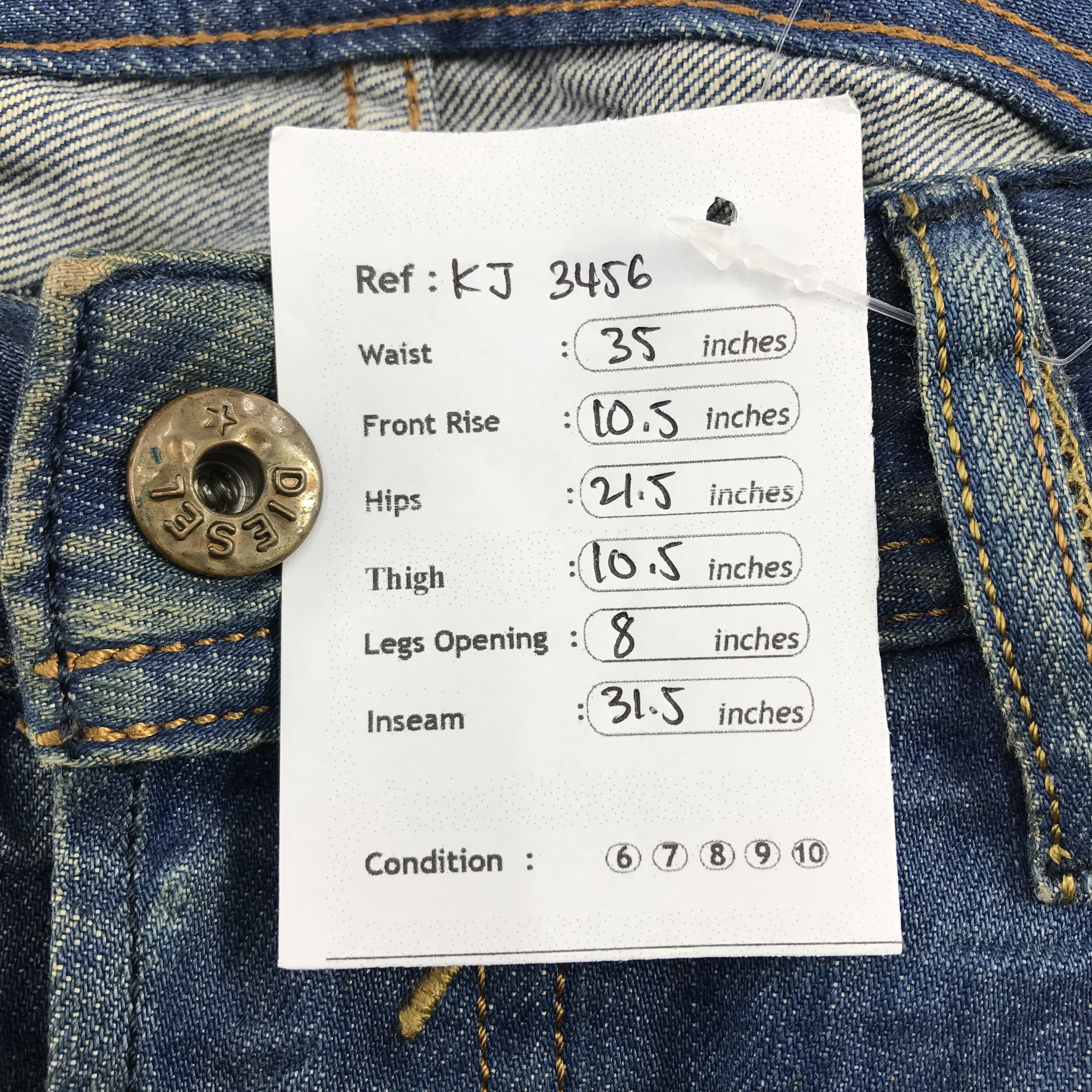 Diesel Diesel Waykee Regular Straight Distress Denim Jean KJ3456 Size US 31 - 20 Thumbnail