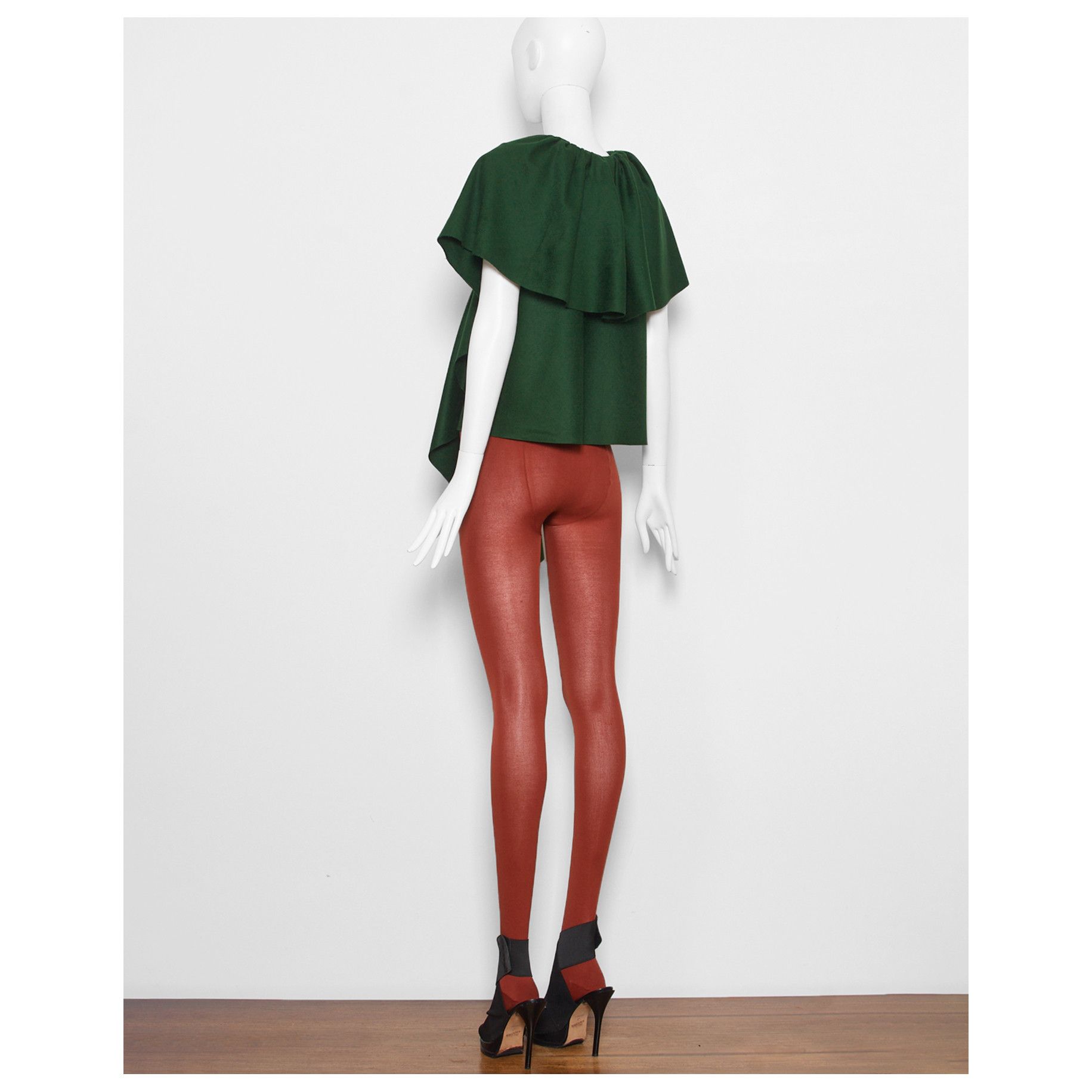 Bernhard Willhelm vintage 1999 green BERNHARD WILLHELM loden wool draped top Size S / US 4 / IT 40 - 4 Thumbnail