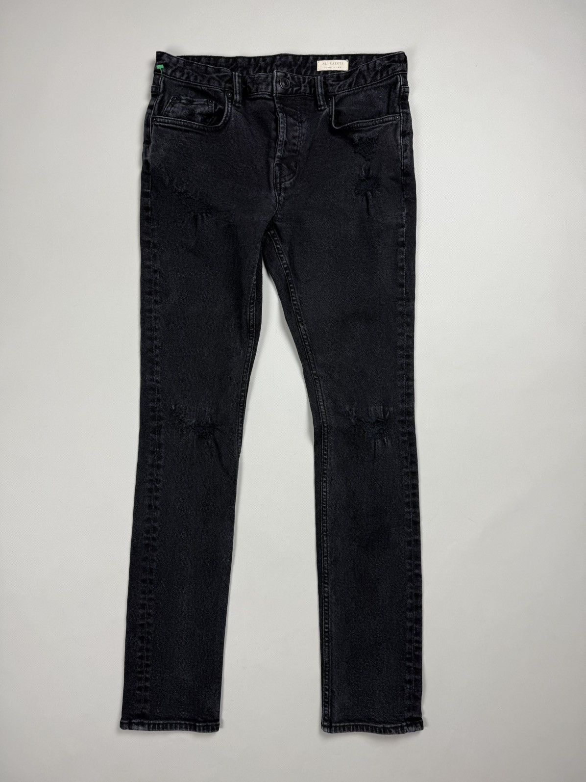 Allsaints × Japanese Brand Allsaints Cigarette Damaged Distressed Denim Skinny Jeans Size US 30 / EU 46 - 1 Thumbnail
