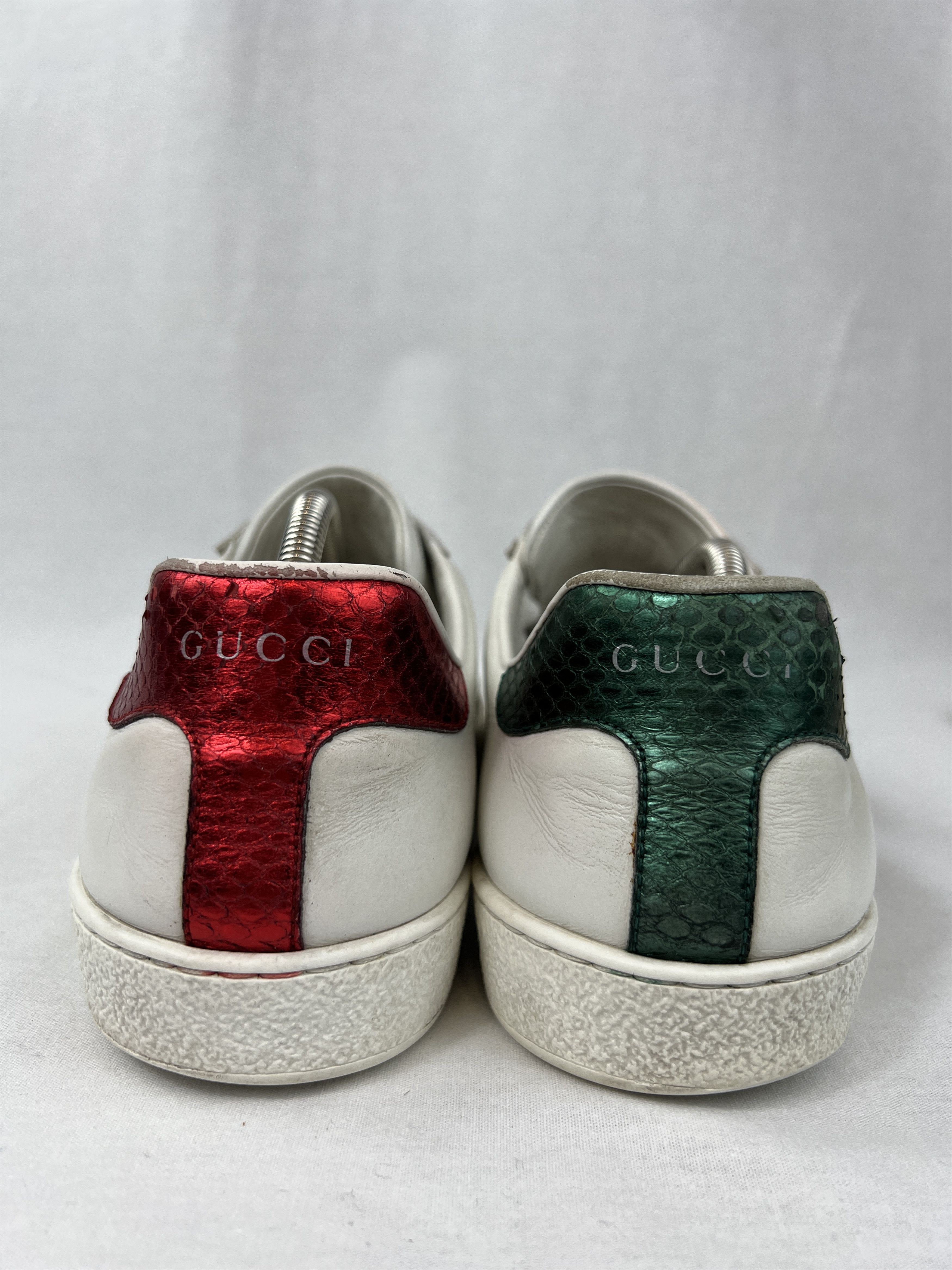 Gucci Gucci Ace Bee Embroidered White Leather Sneakers Size US 9 / EU 42 - 6 Thumbnail
