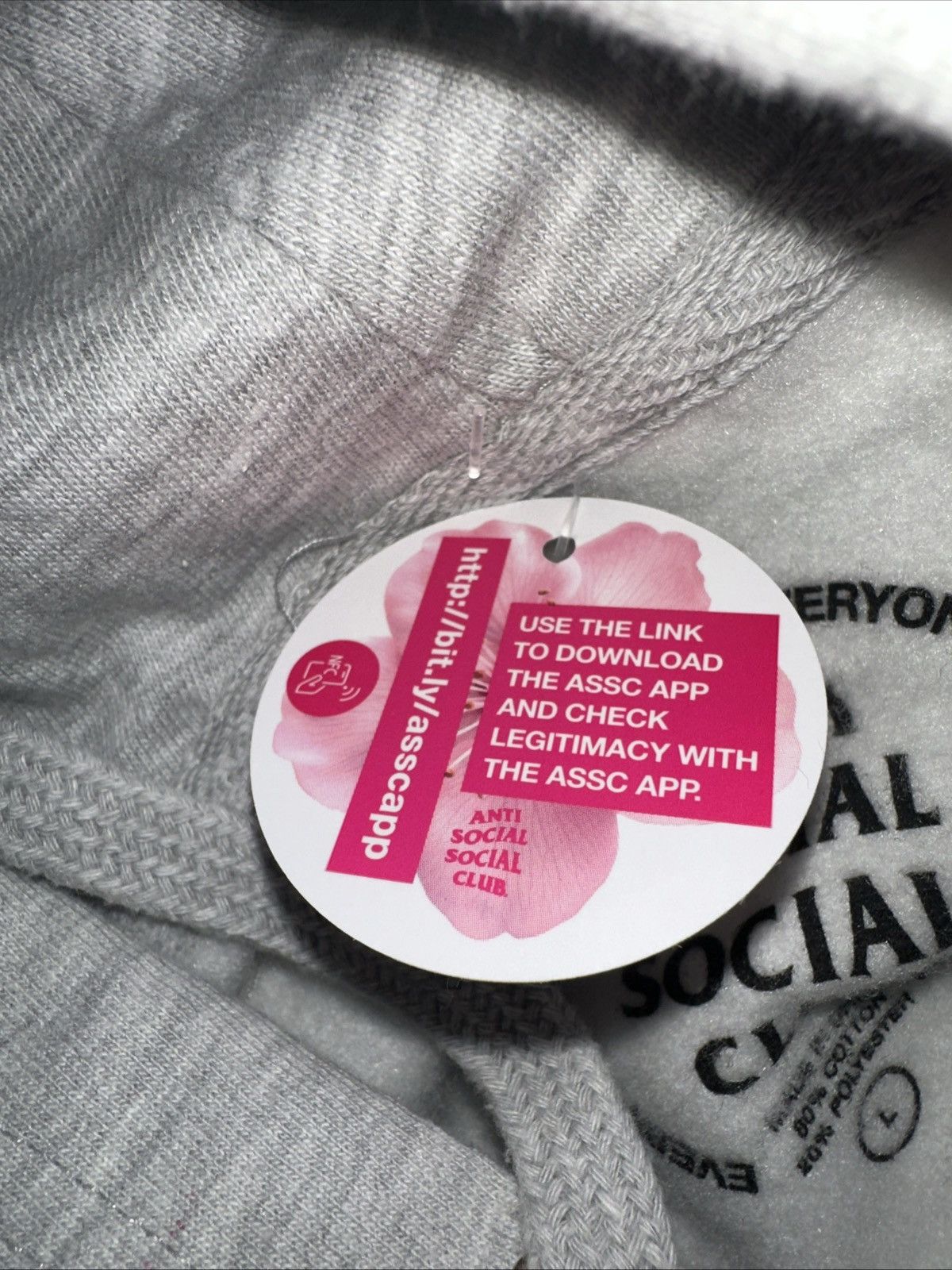 Anti Social Social Club “ASSC Berlin Full Zip Hoodie Grey/Pink Size L Size US L / EU 52-54 / 3 - 6 Thumbnail