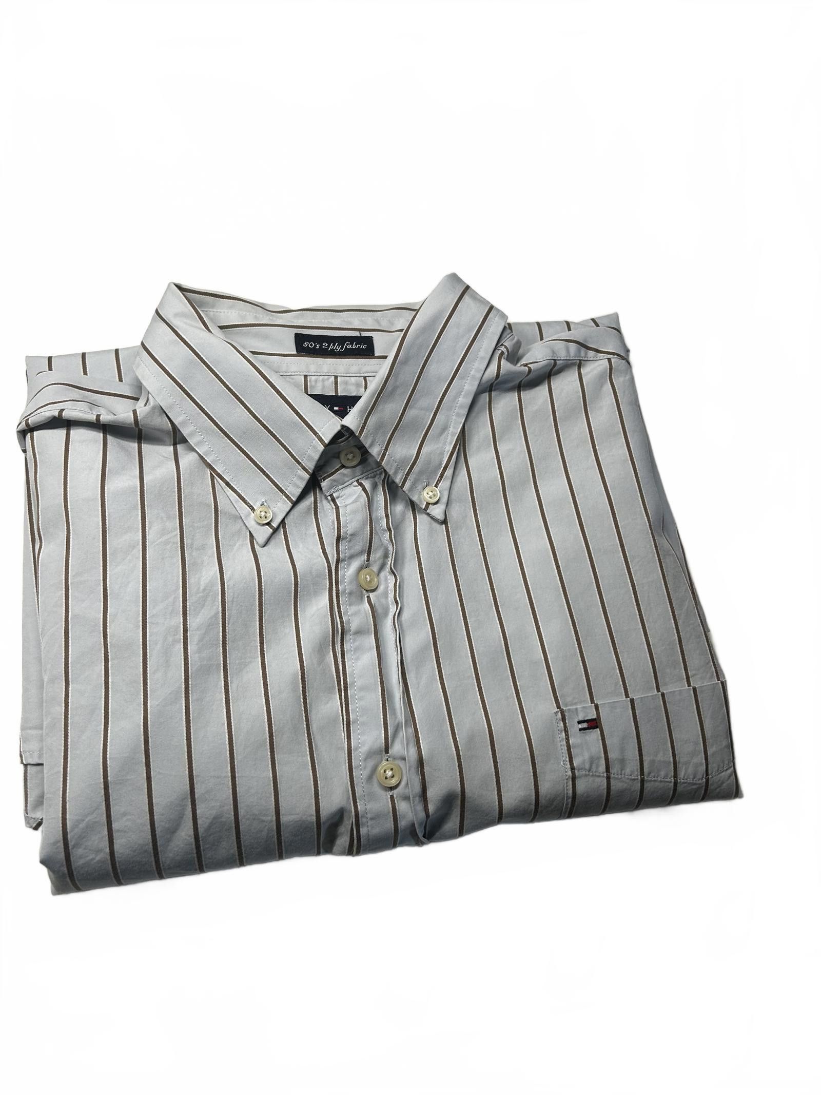 Tommy Hilfiger Tommy Hilfiger Striped Button-Up Shirt - Classic Style Size US L / EU 52-54 / 3 - 6 Thumbnail