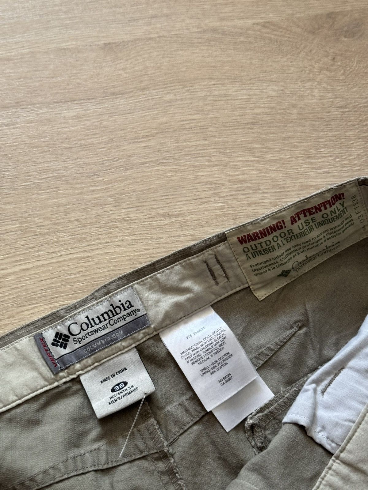 Columbia Vintage 00’s Columbia USA BAGGY Cargo Beige Pants Size US 36 / EU 52 - 5 Thumbnail