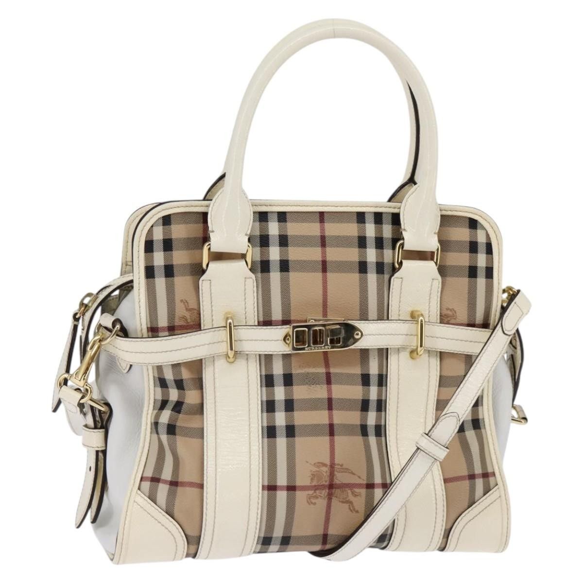 Burberry Burberry Minford Satchel Haymarket Coated Canvas Size ONE SIZE - 1 Thumbnail
