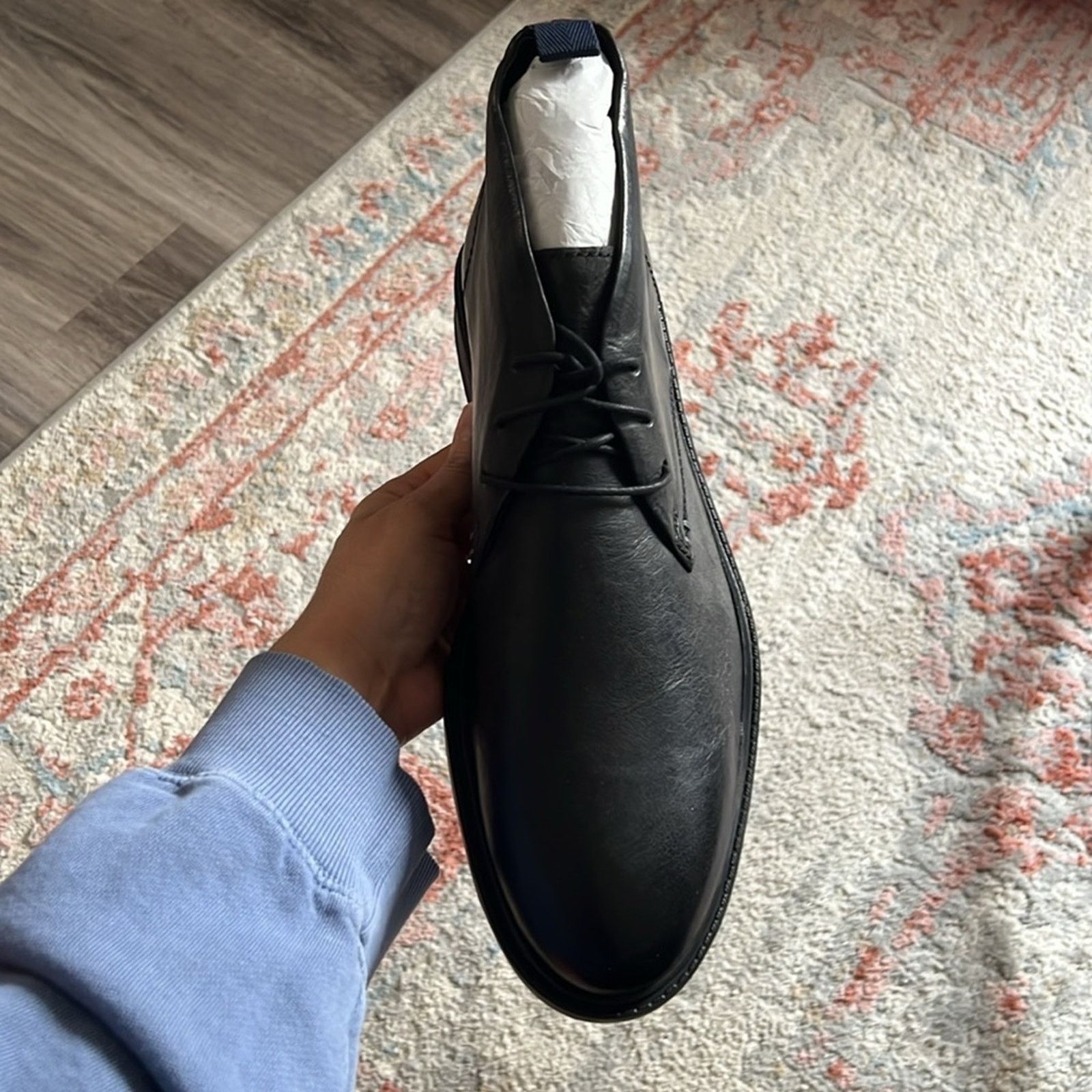 Steve Madden Steve Madden Men's Leather Black Chukka Boots Lace Up 11.5 Size US 11.5 / EU 44-45 - 1 Thumbnail