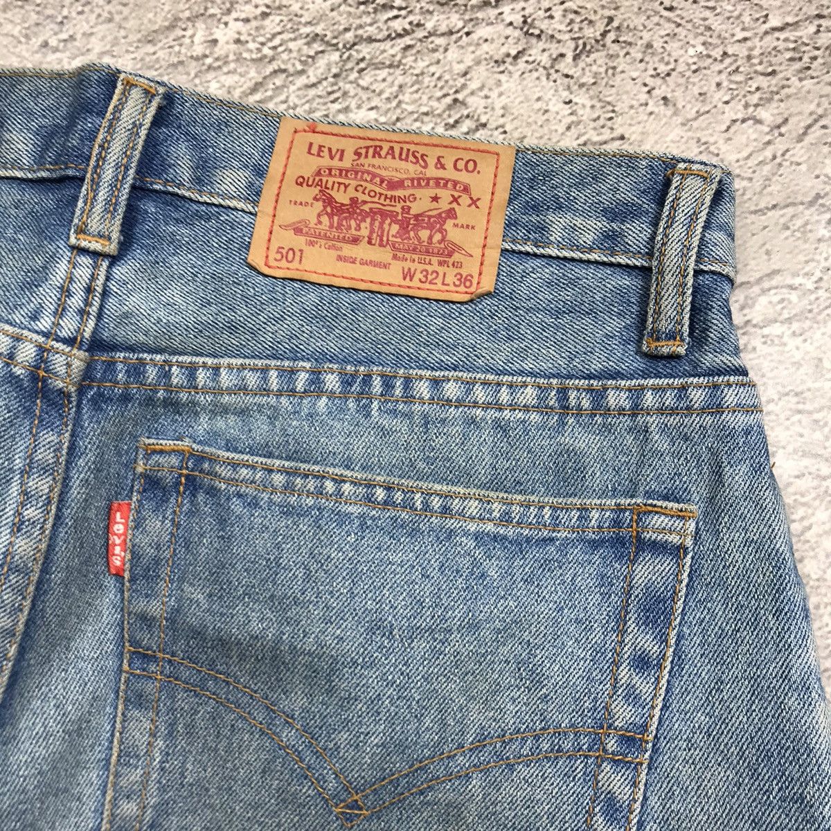 Vintage Vintage 90s Levis Baggy Distressed Thrashed Grunge Jeans 32 Size US 32 / EU 48 - 6 Thumbnail