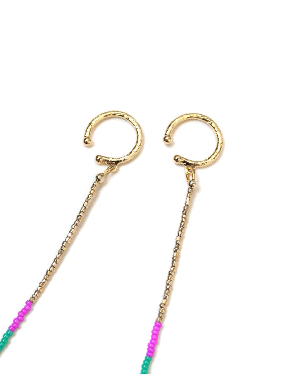 Kapital Kapital Pueblo beads chain ear cuff Size ONE SIZE - 3 Thumbnail
