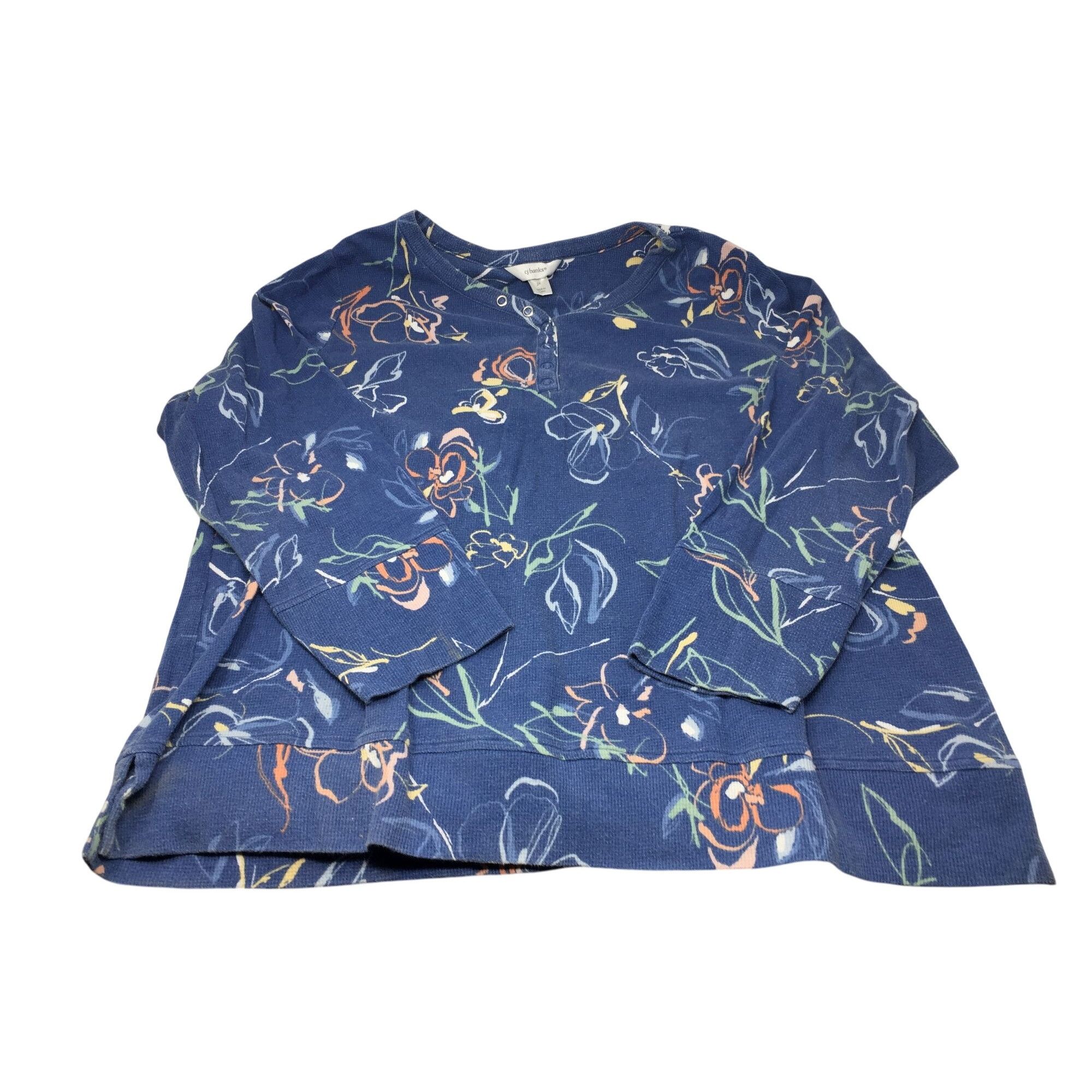 Other WOMEN'S CJ BANKS SIZE 2X LONG SLEEVE FLOWER PATTERNED SHIRT Size XXL / US 16-18 / IT 52-54 - 1 Thumbnail
