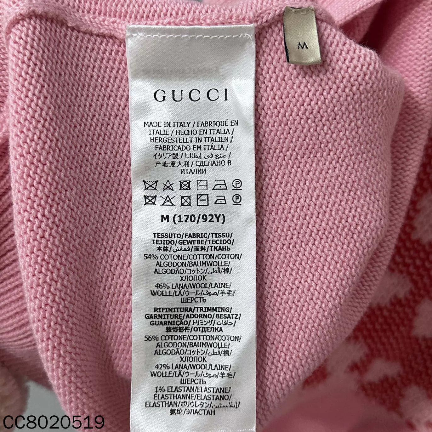 Gucci GUCCI pink apple logo knit cardigan M Size M / US 6-8 / IT 42-44 - 5 Thumbnail
