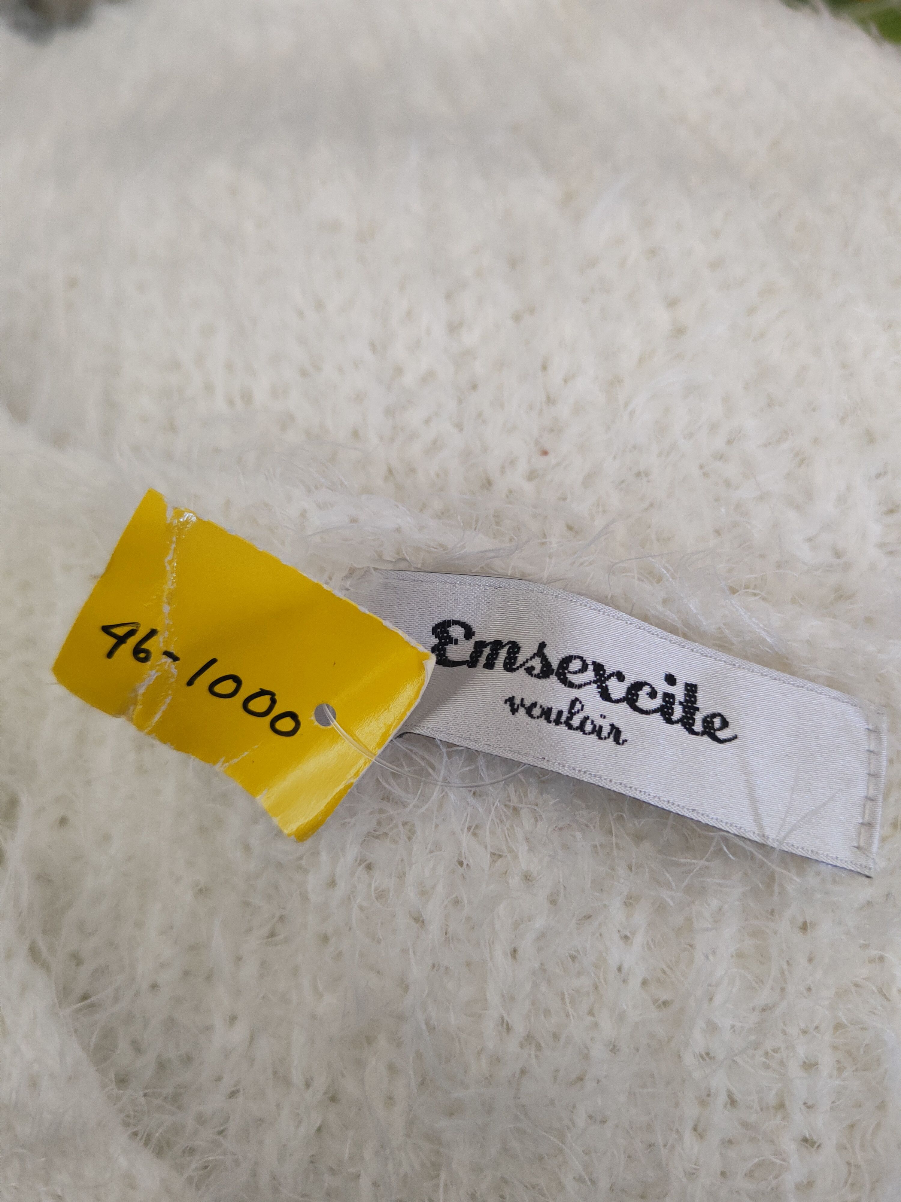 Japanese Brand DL Emsexcite White Fur shaggy Mohair Knitwear #46-1000 Size M / US 6-8 / IT 42-44 - 12 Thumbnail