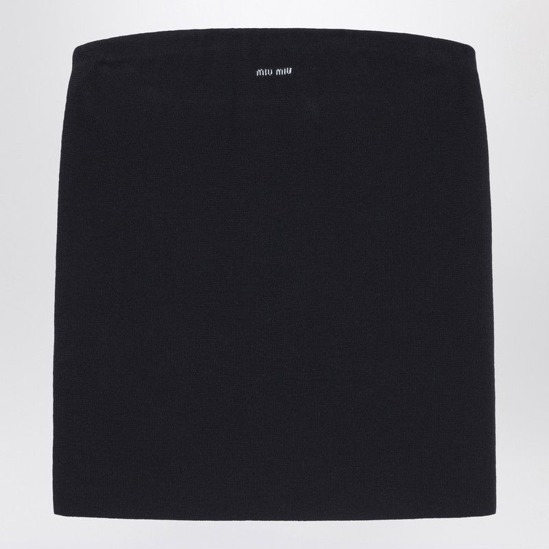 Miu Miu Miu Miu Blue Cotton Top With Logo Size M / US 6-8 / IT 42-44 - 1 Thumbnail