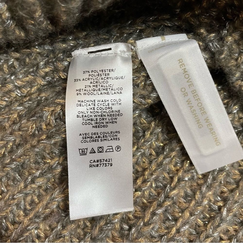 Ann Taylor NWT New ANN TAYLOR Shimmer Ribbed Mock Neck Sweater Size XX Size XXS / US 00 / IT 34 - 8 Thumbnail
