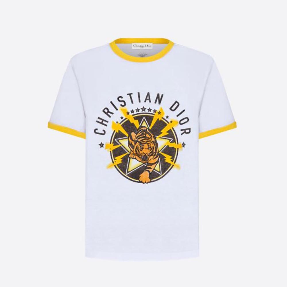 image of Dior O1Bcso1Str0224 T-Shirt In White, Women's (Size XL)